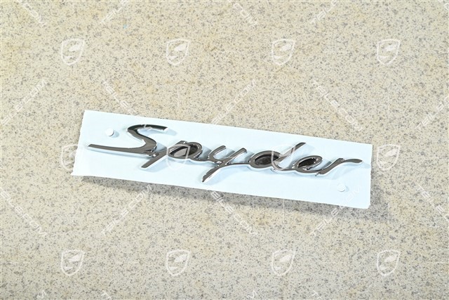 Spyder, Schriftzug / Emblem, Verchromt, seitlich, R