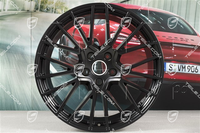 21" Felgensatz Cayenne RS Spyder, 11J x 21 ET49 + 9,5J x 21 ET46, für den Cayenne Coupé, schwarz seidenmatt