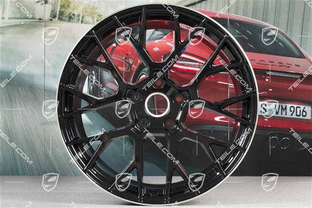 20+21" Felgensatz RS Spyder, Felgen: vorne 8,5J x 20 ET53 + hinten 11,5J x 21 ET67, in Schwarz Hochglanz