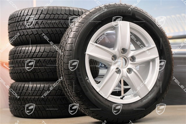 18" Koła zimowe Cayenne S III, 4x felgi 8 J x 18 ET 53 + 4x opony zimowe Michelin 255/55 R18 (DOT 2013), z czujnikami ciśnienia RDK