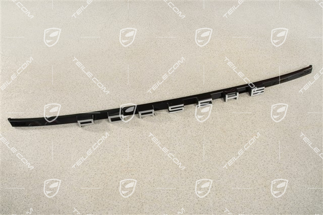 Trim, Upper rear, Light silver metallic