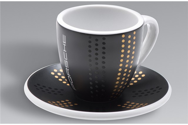 911 Kollektion, Espressotassen 2-er Set, schwarz/gold/silber, Limited Edition