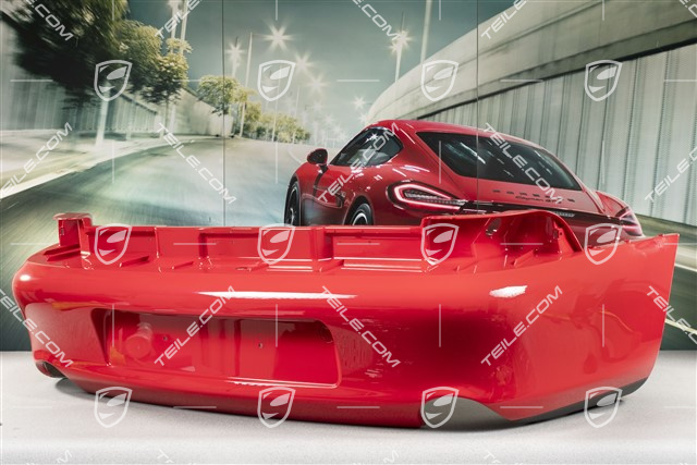 Zderzak tylny, Turbo / Carrera S / Carrera 4S, nowy + polakierowany (czerwony / guards red 80K)
