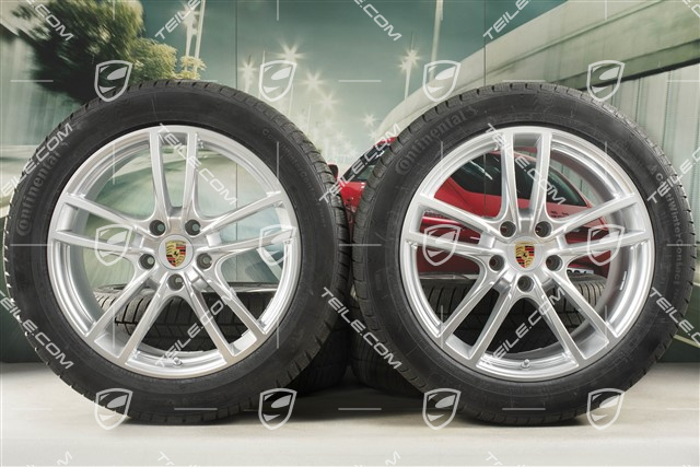 20-inch Cayenne COUPE Sport winter wheel set, rims 9J x 20 ET50 + 10,5J x 20 ET55 +  Continental winter tyres 275/45 R20 + 305/40 R20, with TPMS