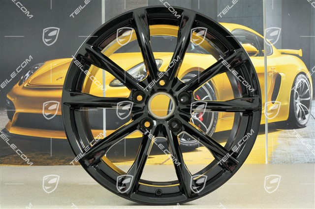 19" Felge Boxster S, 10J x 19 ET45, schwarz hochglanz