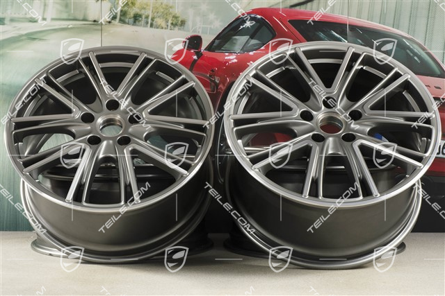 20-inch wheel rim Exclusive Design, 10,5J x 20 ET71 + 9,5J x 20 ET71, for winter use, platinum silver