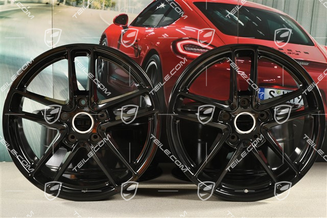 19" Felgensatz Panamera Turbo II, 10J x 19 ET61 + 9J x 19 ET60, schwarz hochglanz