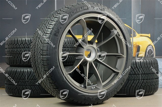 GT3RS / GT2RS 20" koła zimowe, komplet, felgi 9J x 20 ET55 + 12J x 20 ET47 + opony zimowe Michelin 245/35 R20 + 315/35 R20, z czujnikami ciśnienia