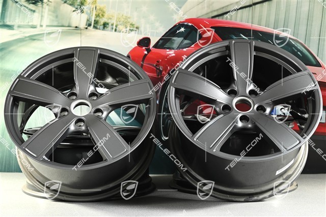 20-inch wheel rim set Carrera Sport, 8,5J x 20 ET57 + 10,5J x 20 ET51, titanium dark