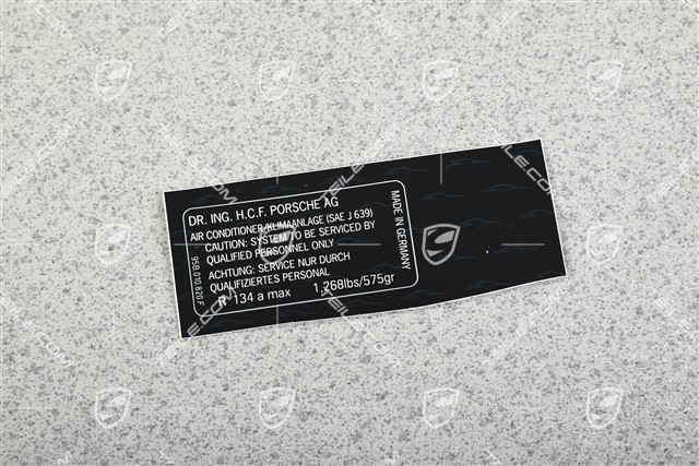 Klebeschild / Hinweiss, Kältemittel