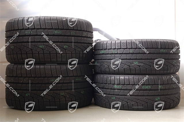 19" Komplet kół zimowych, 911 Turbo II, felgi 8J x 19 ET57 + 11J x 19 ET51, opony 235/35 R19 + 295/30 R19, z czujnikami RDK