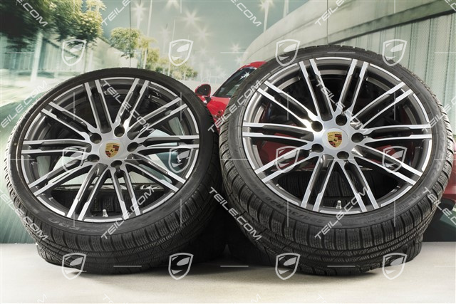 20" koła zimowe "Turbo", komplet, felgi 8,5J x 20 ET51 + 11J x 20 ET56 + opony zimowe Pirelli 245/35 R20 + 295/30 R20, z czujnikami ciśnienia