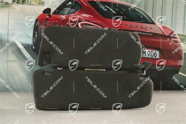 Sonnenblende, Spiegel beleuchtet, Alcantara Schwarz, L