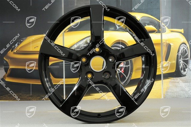 19" Felge Cayman S, 8J x 19 ET57, schwarz hochglanz