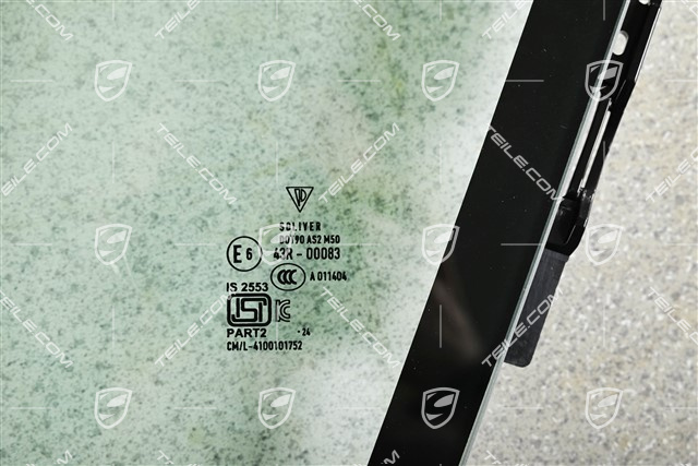 Door window glass, front, Green heat-insulating glass, L