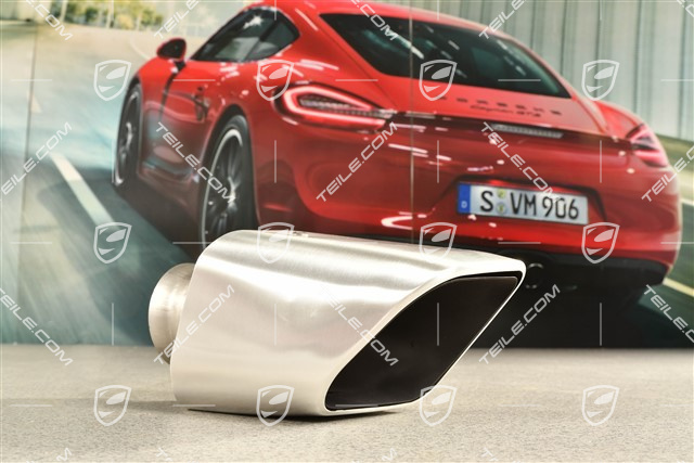 Końcówka rury wydechowej z polerowanej stali szlachetnej, 4-rury, zewnętrzna, L