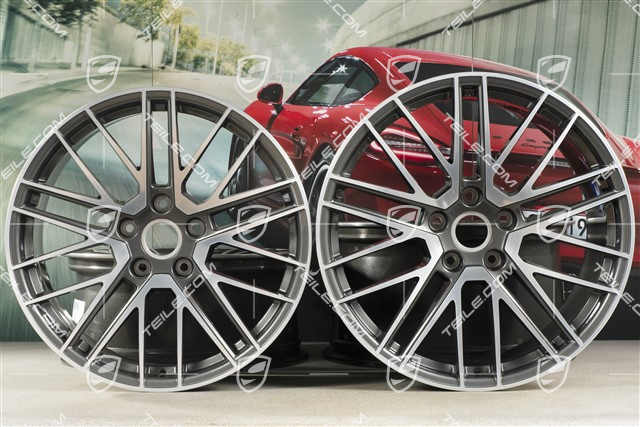 20+21-inch wheel rim set Turbo V, rims: front 8,5J x 20 ET40 + hinten 11J x 21 ET66