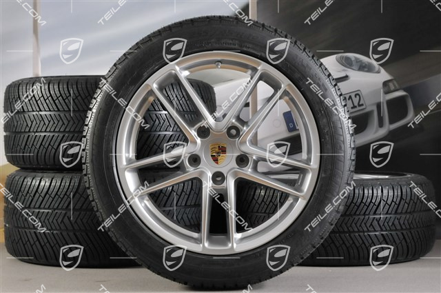 19" Panamera TURBO II koła zimowe, komplet, felgi 9J x 19 ET 60 + 10J x 19 ET61 + NOWE opony Michelin Pilot Alpine 3, 255/45 R19+285/40 R19, bez RDK