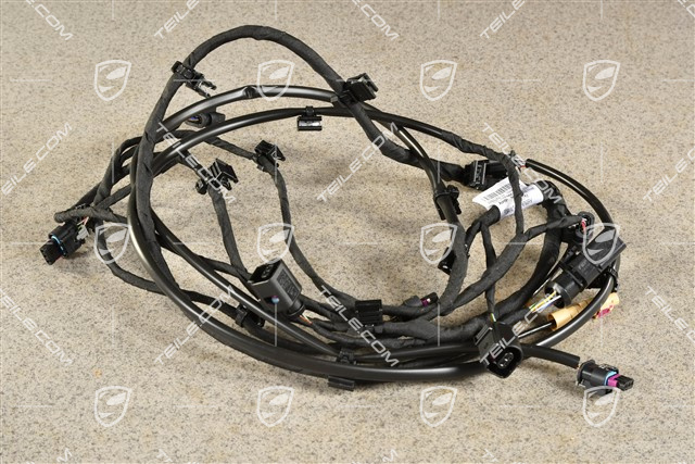 Wiring harness for rear bumper with PDC