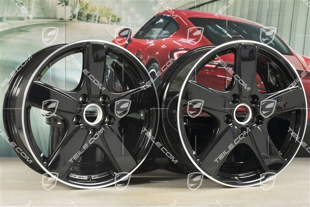19" Felgensatz Cayenne Sport Classic II, 8,5J x 19 ET59, schwarz hochglanz