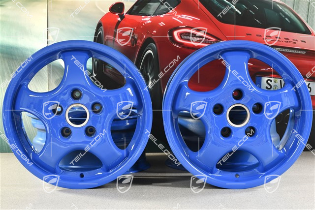 17" Felgensatz CUP I, 7J x 17 ET55 + 9J x 17 ET55, Maritime Blue