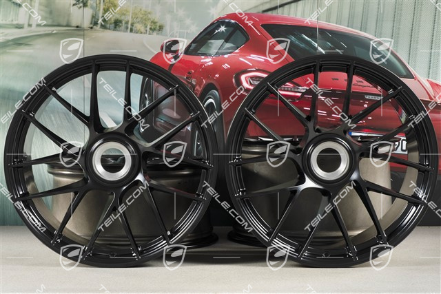 20" Komplet felg Turbo Sport III, centralne mocowanie, 9J x 20 ET51 + 11,5J x 20 ET56, czarny wysoki połysk