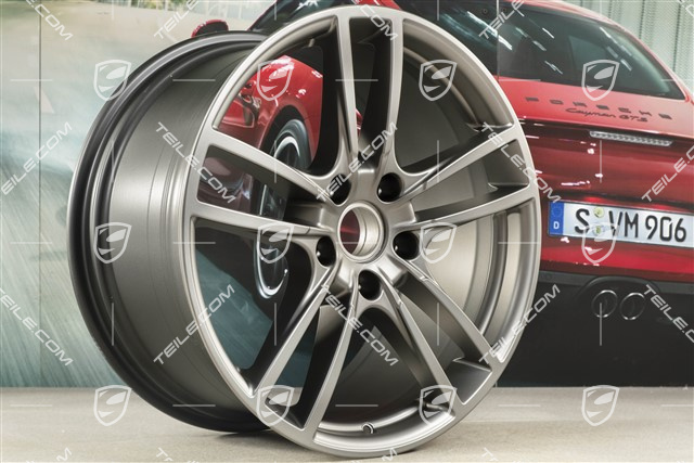 20" Cayenne COUPE Sport Felgensatz, 10,5J x 20 ET55 + 9J x 20 ET50, Platinum-Seidenmatt