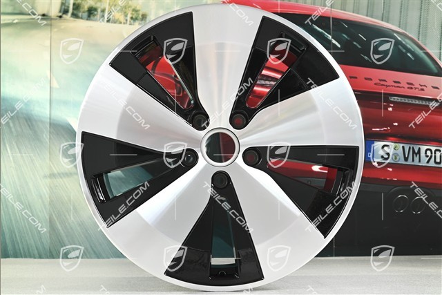 20" Macan wheel rim, 10J x 20 ET49, black high gloss