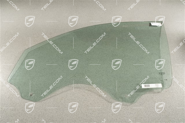 Front door glass, green, L