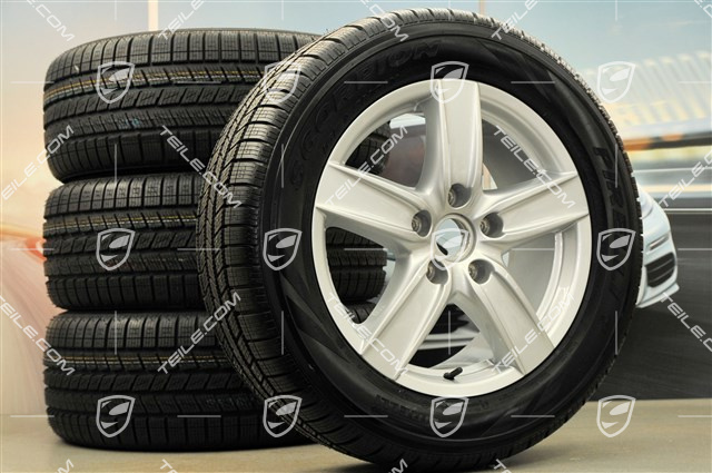 18" Cayenne S III Winterräder Satz, 4x Felgen 8 J x 18 ET 53 + 4x Pirelli Winterreifen 255/55 R18, mit RDK-Sensoren
