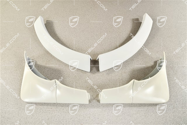 Mud flaps with flared wheel arches set, rear