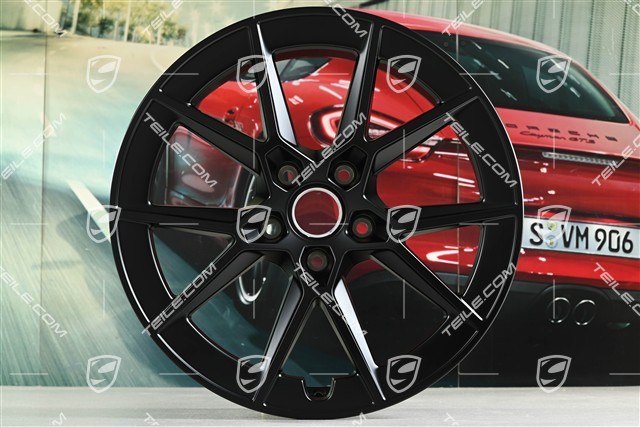 20+21-inch Carrera S wheel rim set, 8,5J x20 ET50 + 11,5J x 21 ET79, black satin matt