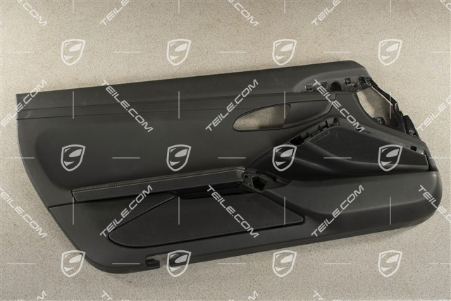 Türverkleidung ohne Zierleiste, Kunstleder Slush, Schwarz, mit Armlehne Alcantara, Klangpaket ASK, L