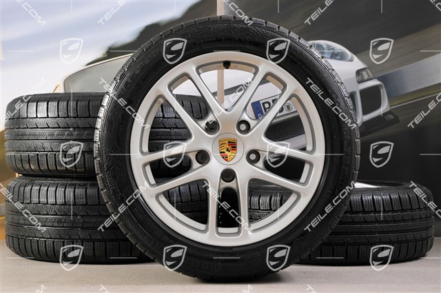 17-inch Cayman winter wheel set, front wheels 6,5J x 17 ET55 + rear 8J x 17 ET40 + NEW winter tyres 205/55 R17 + 235/50 R17, without TPM
