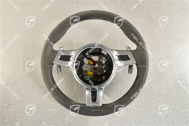 Sportlenkrad, GT3, Alcantara, PDK-Getriebe, Schwarz/Platingrau, leichte Gebrauchspuren