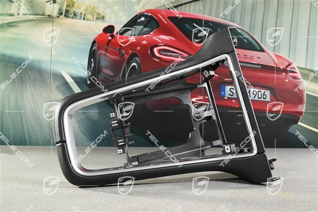 Konsola środkowa / tunel, skóra, czarny