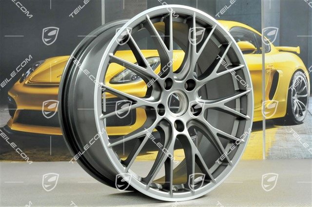 20" Felgensatz RS SPYDER Design, 8,5J x 20 ET49 + 11,5J x 20 ET56, Platinum-Seidenmatt