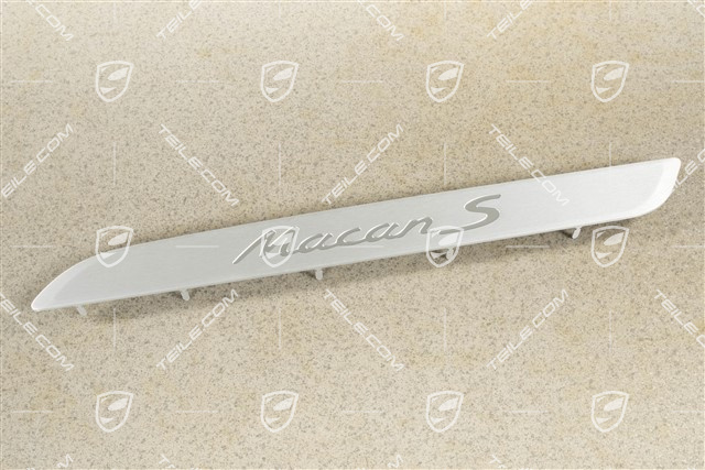Listwa ozdobna / próg, Aluminium, napis "Macan S", Przód, L