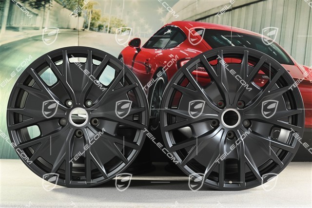 20-inch Turbo S Aero Design wheel rim set, 9J x 20 ET54 + 11J x 20 ET60, in anthracite grey