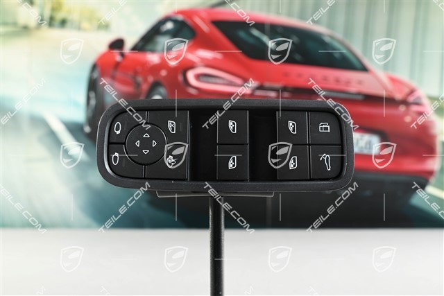 Power windows switch, Drivers side, Black matte