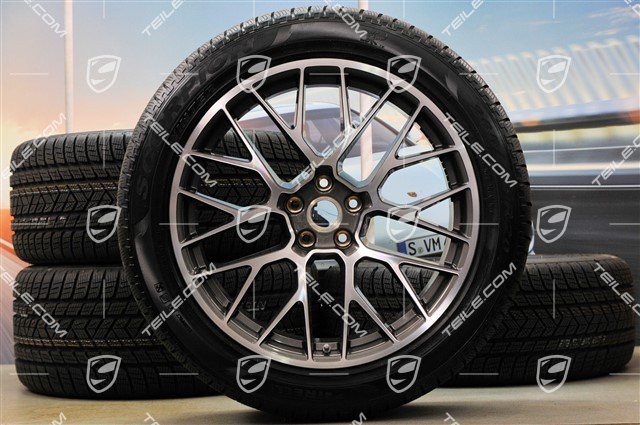 20" "RS Spyder Design" Winterräder Satz, Felgen 9J x 20 ET26 + 10J x 20 ET19 + NEUE Pirelli Winterreifen 265/45 R20 + 295/40 R20, mit RDK-Sensoren