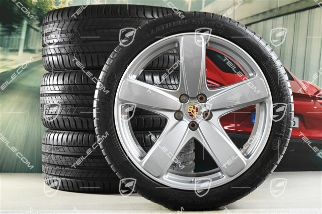 21" "Sport Classic" GT-Silbermetallic koła letnie komplet, felgi 9J x 21 ET26 + 10J x 21 ET19, opony 265/40 R 21 + 295/35 R 21, z czujnikami ciśnienia