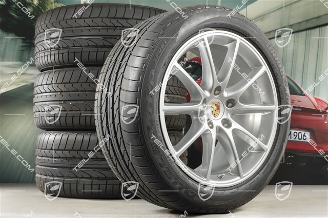 20" Cayenne Coupé Design Sommerräder Satz, Felgen 9J x 20 ET50 + 10,5J x 20 ET55 + Bridgestone Dueler H/P Sport Sommerreifen 275/45 R20 + 305/40 R20, mit RDK-Sensoren