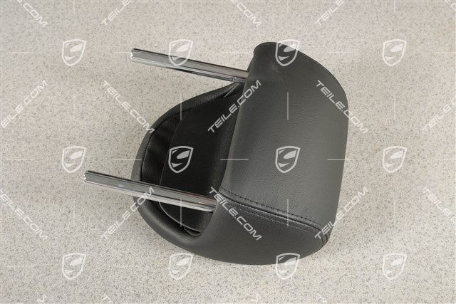 Kopfstuetze hinten, Glattleder, Schwarz, Mitte