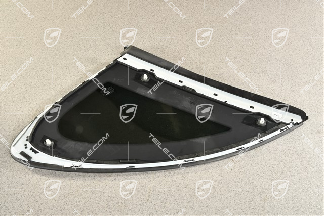 Seitenscheibe mit Zierleiste in Hochglanz Schwarz, Privacy, R