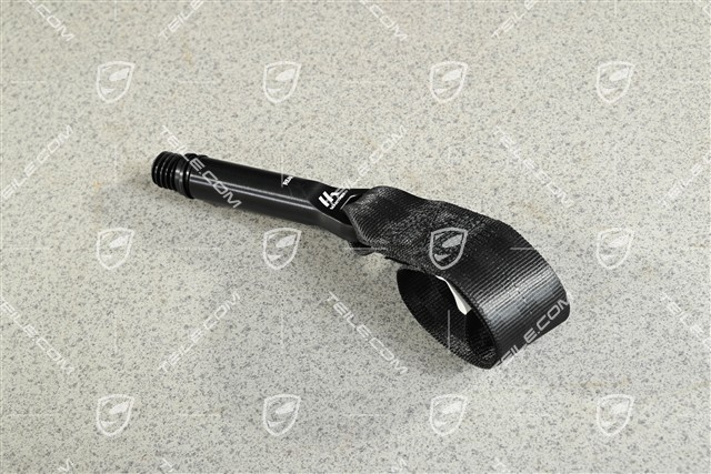 Rear tow hook / pull strap Manthey, Black / Track only GT3