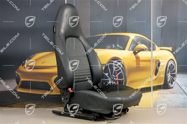 Sitz, manual einstellbar, Leder, Schwarz, beschädigt, L