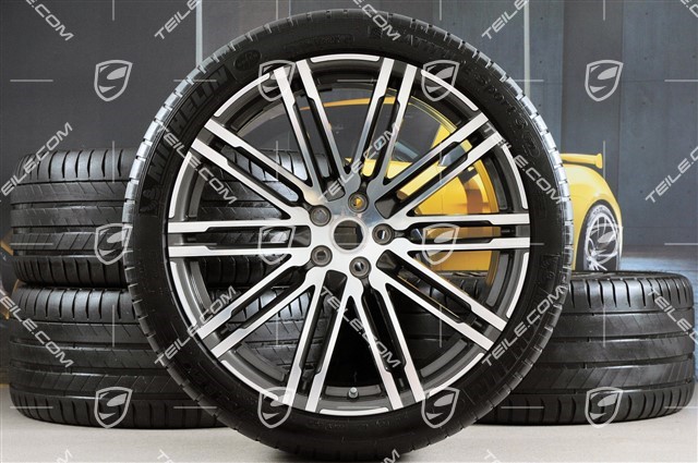 21-inch Turbo III summer wheels set, rims 9J x 21 ET26 + 10J x 21 ET19 + NEW Michelin summer tyres 265/40 R 21 + 295/35 R 21, with TPMS