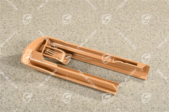 Obudowa szyny fotela przedniego, przednia beżowa, L