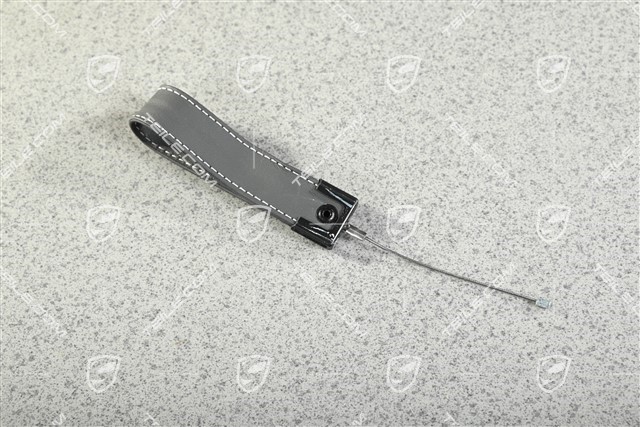 Sitzkipphebel / Kippgriff für die Rückenlehne, Schiefergrau mit Kreide Naht Faden